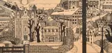 British, a city landscape including the Nelson Arms, woodblock Print, inscribed, 7" x 15 by Brian Rees, Print, inscribed, offered Mar 2021