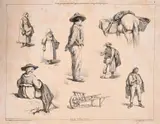 French, A series of studies portraying various figures in natural poses by Francois Feragio, lithograph, offered Mar 2021