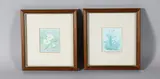 a small pair of framed pictures, snowdrops and primroses. by Julia Hockin, oil, offered Mar 2021