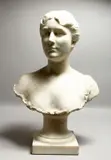 FRENCH A WHITE MARBLE BUST OF A YOUNG GIRL on a pedestal base by Charles Delanglade, sculpture, offered Mar 2021