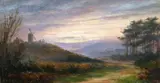 Sunset on Reigate Heath, Surrey by Edwin Philip Corin, oil on canvas, sold Feb 2021