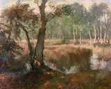 A Forrest Interlude by Edward Swan, oil on board, sold Feb 2021