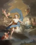 Aurora Triumphant' and 'Diana and Endymion by Jacques-François Delyen, oil on canvas, offered Feb 2021