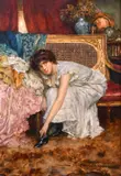 Dressing for the Ball by William A. Breakspear, oil on panel, offered Feb 2021