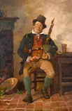 British, An Irish Uilleann player in a tavern interior by Henry Gillard Glindoni, oil on canvas, sold Feb 2021