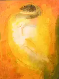 Nu au Fond Rouge by Jean-Marie Calmettes, oil on canvas, offered Feb 2021