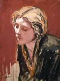 British, A portrait study of a young female by Paul Ayshford Methuen, oil on board, offered Feb 2021