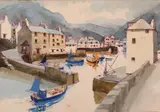 British, a harbour scene with mountains beyond by Frederick T. W. Cook, watercolour, sold Feb 2021