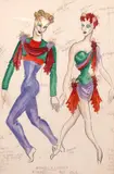 British, A costume design for the finale of act one of the ballet 'Oranges and Lemons by William Chappell, 1948, watercolour and pencil, sold Feb 2021