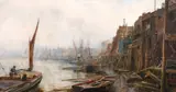 Limehouse Hole by Thomas M. Hemy, watercolour, sold Feb 2021