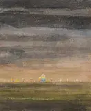 British, Sailboats flying spinnakers under stormy skies by Cavendish Morton, watercolour, sold Feb 2021