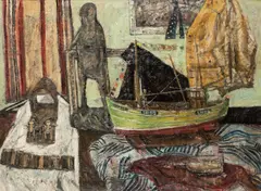 Still Life by Cbe Ra Hrsa LLD John Bellany, oil on board, sold Sep 2012
