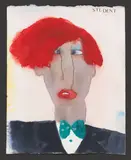 Student by Pat Douthwaite, watercolour, sold Sep 2012