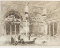 The Frigidarium by William Walcot, etching, sold Sep 2012