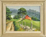 titled Vermont Near Bethel by Richard Evett Bishop, oil on board, offered Oct 2017
