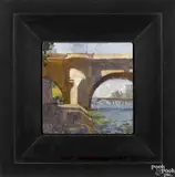 of Pont Neuf by Jon Redmond, oil on board, offered Oct 2017