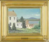 New England landscape by Stapleton Kearns, oil on board, offered Oct 2017