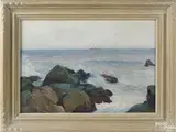 coastal scene by Stanley Massey Arthurs, oil on canvas, offered Oct 2017