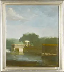 Untitled by Patrick Connors, oil on linen mounted on panel, offered Oct 2017