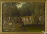 river landscape by Charles Wilson Knapp, oil on canvas, offered Oct 2017