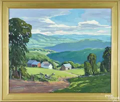 titled Out to Pasture (Mount Mansfield) by Eric Tobin, oil on canvas, offered Oct 2017