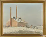 landscape by Stephen M. Etnier, oil on canvas, offered Oct 2017