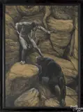 illustration of a Native American and bear by Earl Lincoln Poole, watercolor and gouache, offered Oct 2017