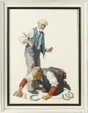 illustration of two men playing horseshoes by Edmund Franklin Ward, oil on canvas, offered Oct 2017