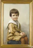 portrait of a boy by William Morton Rice, oil on canvas, offered Oct 2017