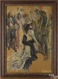 illustration titled Lady of the Lake by Howard Chandler Christy, watercolor and gouache, offered Oct 2017