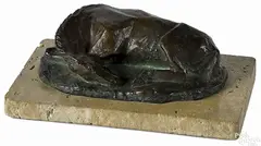 recumbent horse by Henry Weber Mitchell, bronze, sold Oct 2017