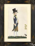 portrait of a gentleman in military dress by Jacob Maentel, watercolor and gouache, offered Oct 2017