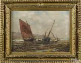 coastal scene by Peter Alfred Gross, oil on canvas, offered Oct 2017