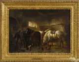 stable scene by Wouterus Verschuur I, oil on panel, offered Oct 2017