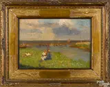 titled Alle Foci Del Brenta by Felice Castegnaro, oil on board, offered Oct 2017