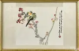 of sparrows by Leisheng Huang, ink and watercolor, offered Oct 2017