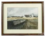 landscape by Louise Danelian, watercolor, offered Jul 2017