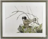 ruffed grouse by Anthony Henneberg, watercolor and gouache, offered Jul 2017