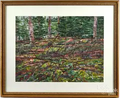 titled Falling Forest by Mark Howard, watercolor, offered Jul 2017