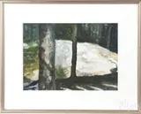 landscape by Ann Brelsford McCoy, watercolor and gouache, offered Jul 2017