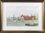 of the National Sporting Library and Museum by Barbara Bellin, ink and watercolor, offered Jul 2017