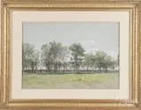 landscape by William Stanley Haseltine, watercolor and gouache, offered Jul 2017