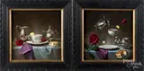 still life's by William Ewing III, oil on board, offered Jul 2017