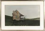 landscape with farmhouse by Jimmy Lynch, gouache, offered Jul 2017