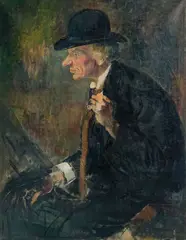 Harry, Old London Man by Clara Klinghoffer, circa 1920, oil on canvas, sold Jul 2022