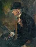 Harry, Old London Man by Clara Klinghoffer, circa 1920, oil on canvas, sold Jul 2022