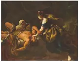 Judith et Holopherne by Nicola Vaccaro, Toile, sold Nov 2009