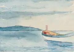 Une barque sur la mer by Henri-Edmond Cross, Aquarelle signée en bas à gauche des initiales, sold Dec 2015