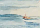 Une barque sur la mer by Henri-Edmond Cross, Aquarelle signée en bas à gauche des initiales, sold Dec 2015