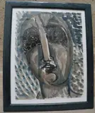 Portrait by Henry de Waroquier, 1924, Collage et aquarelle, sold Dec 2015